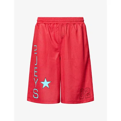 Twojeys Mens Red All-star Mesh Shorts Xl In Multi