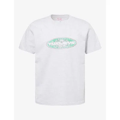 Twojeys Mens Speedway Logo-print Cotton-jersey T-shirt Grey
