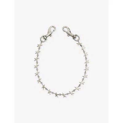Twojeys Mens Stars Sterling Silver-plated Brass Trouser Chain In Metallic