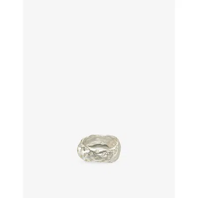 Twojeys Mens All Over Sterling-silver Ring In Metallic