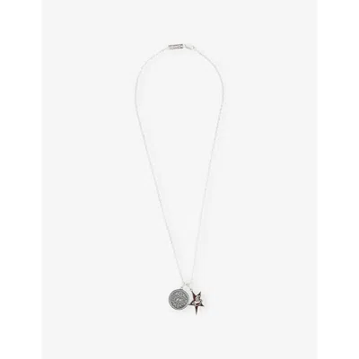 Twojeys Mens  X Duke + Dexter Wild Horse Sterling-silver Pendant Necklace