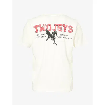 Twojeys Mens White Sterling Graphic-print Cotton-jersey T-shirt