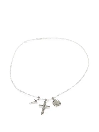 Twojeys Multi-cross Necklace In Silver