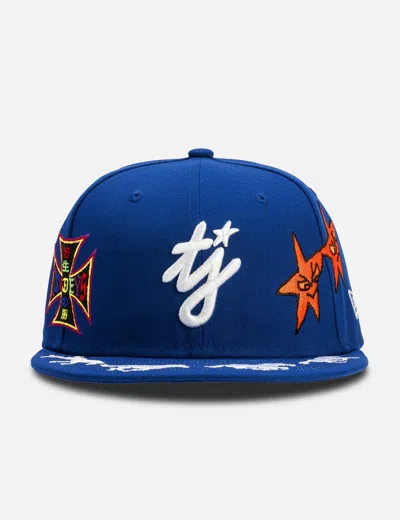 Twojeys New Era X  Embroidered Black 59fifty In Blue