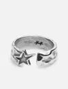 Twojeys Open Star Ring In Metallic