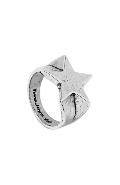 Twojeys Shooting Star Ring In Silver
