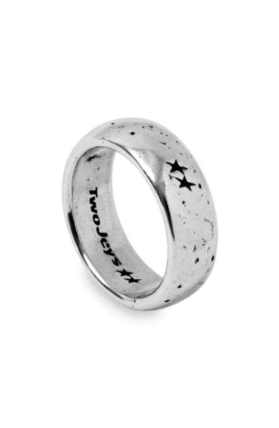 Twojeys Signature Ring In Silver
