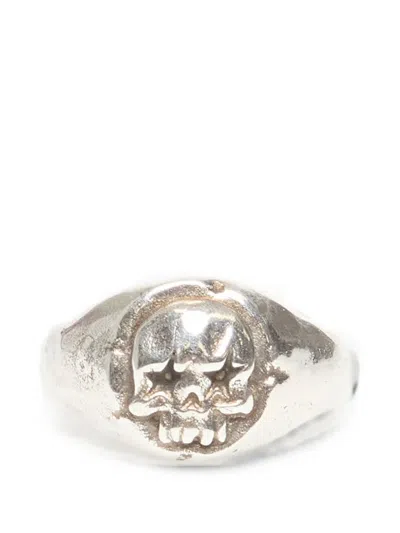 Twojeys Skull Signet Ring In Silver