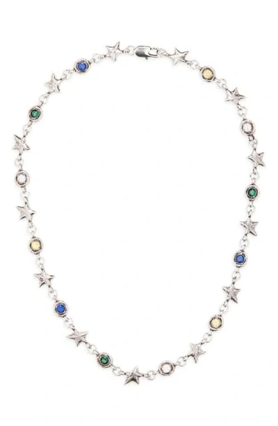 Twojeys Squadra Multicolor Stones & Stars Chain Link Necklace In Metallic