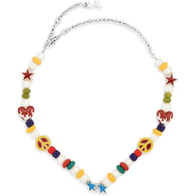 Twojeys Yin Yang Flame Necklace In Metallic