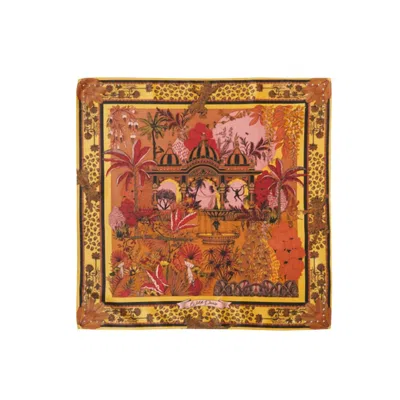 Two's Company Amber Palace Head Scarves In Ocre In Multi