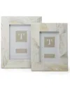 Two's Company Ocean Sand Mother-of-pearl Set Of 2 Photo Frames