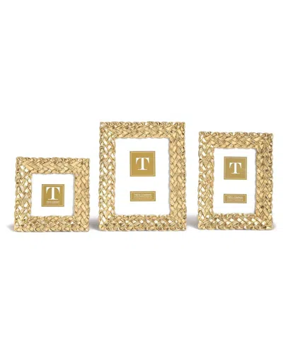 TWO'S COMPANY S/3 BRAID PHOTO FRAME INCLUDES 3 SIZES