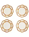 Two's Company Set Of 4 Bamboo Touch Dinner Plates