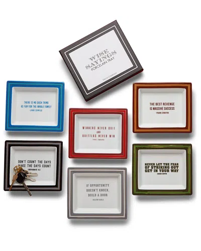 TWO'S COMPANY S/6 WISE SAYINGS GENTLEMAN'S DESK TRAY EACH IN GIF