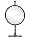 Two's Company 12in Convex Mirror In Black