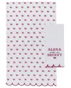 Two's Company Alexa Make Me Skinny Set Of 2 Dish Towels In Pink
