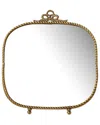 Two's Company Antique Finish Vanity Table Mirror In Gold