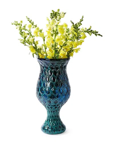 Two's Company Antiqued Vase In Multi