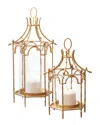 Two's Company Brighton Set Of 2 Pagoda Lanterns