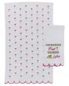Two's Company Cocktails First Set Of 2 Dish Towels In White