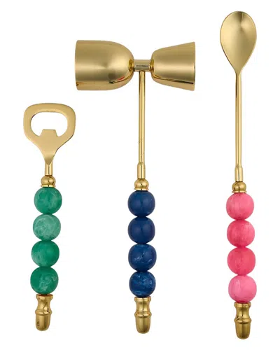 Two's Company Color Pop 3pc Bar Set In Multi
