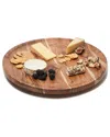 Two's Company Hand-etched Rotating Lazy Susan Charcuterie Board In Beige