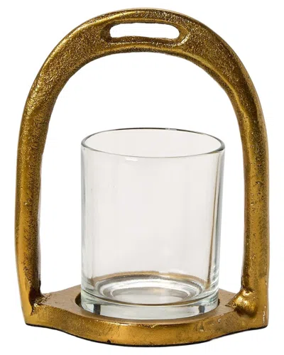 Two's Company Horseshoe Tealight Candleholder With Removable Glass In Multi