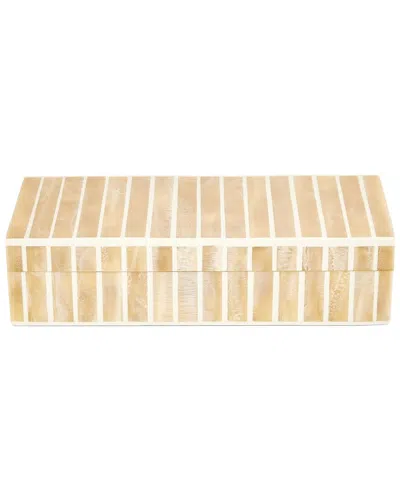 Two's Company Inlaid Covered Box In Brown