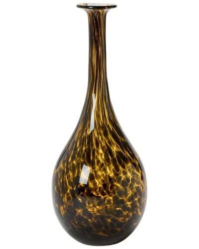 Two's Company Large Long Neck Tortoise Print Vase In Brown