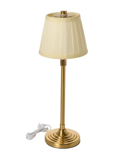 Two's Company Led Portable Cordless Adjustable Table Lamp In Brown