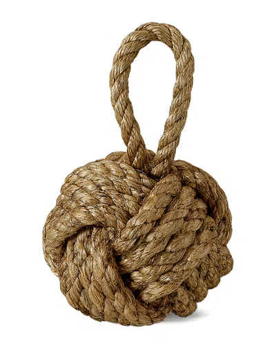 Two's Company Marseille Knot Door Stopper In Brown