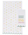 Two's Company Send Noods Set Of 2 Dish Towels In White