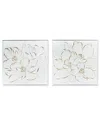 Two's Company Set Of 2 Florals Wall Art In White