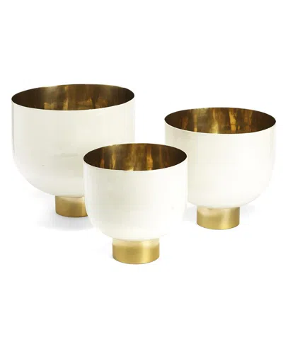 Two's Company Set Of 3 Decorative Bowls In White