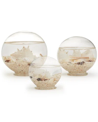 TWO'S COMPANY TWO'S COMPANY SET OF 3 DECORATIVE FILLED SEALIFE GLOBES