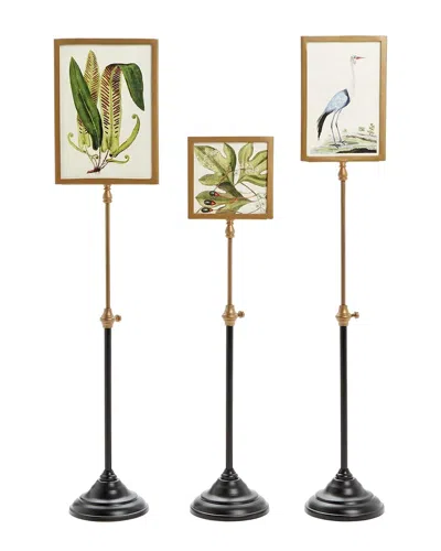 Two's Company Set Of 3 Double Sided Photo Frames On Telescoping Pole In Multi