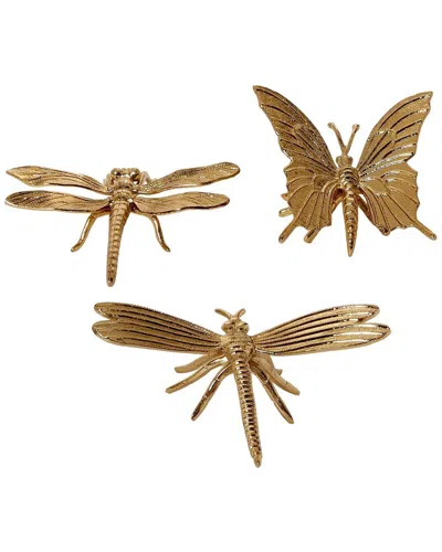 Two's Company Set Of 3 Nature Decor Pieces In Brown