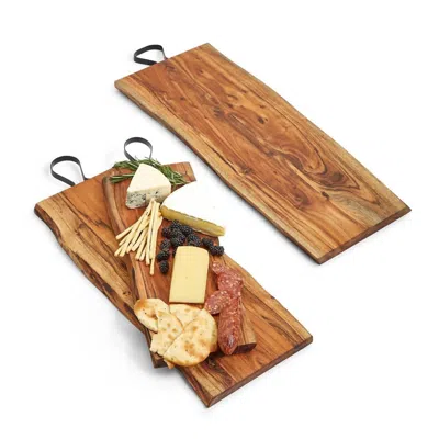 Two's Company Wood Charcuterie Boards In Brown
