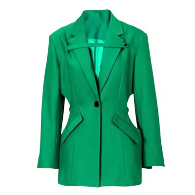 Twotwinstyle Women's Mono Blazer In Green