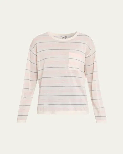 Twp 4th St Striped Cashmere Top In Multi