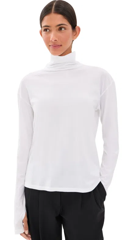 Twp Abby Cotton Turtleneck Top White