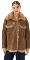 Twp Aspen Bomber Jacket Toasted Coconut In Brown