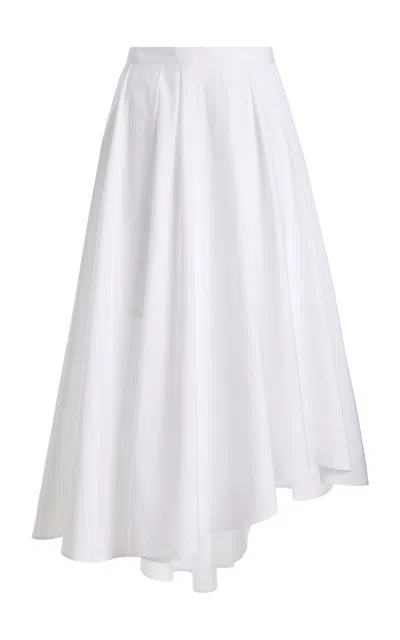Twp Asymmetrical Cotton Skirt In White