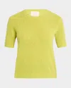 Twp Audrey Cashmere Crewneck Top In Lime Green