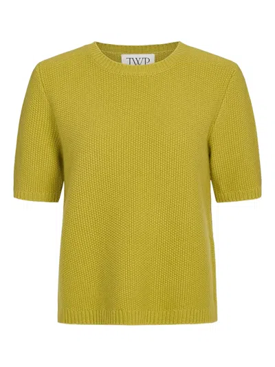 Twp Audrey Knitted T-shirt In Yellow