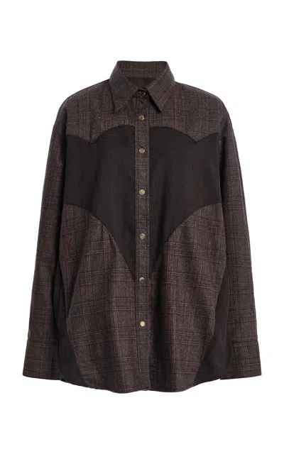 Twp Austin Suiting Shirt In Brown