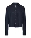 Twp Average Joe Embellished Button-front Shirt In Blue