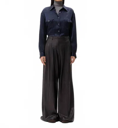 Twp Avery Leather Pant In Dark Midnight In Multi