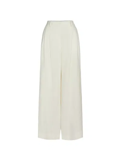 Twp Avery Pleated Wide-leg Trousers In White